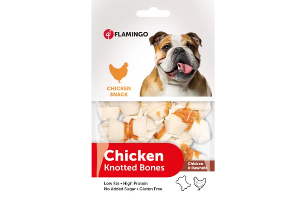 تصویر تشویقی Flamingo مخصوص سگ مدل Chicken Kniotted Bones 