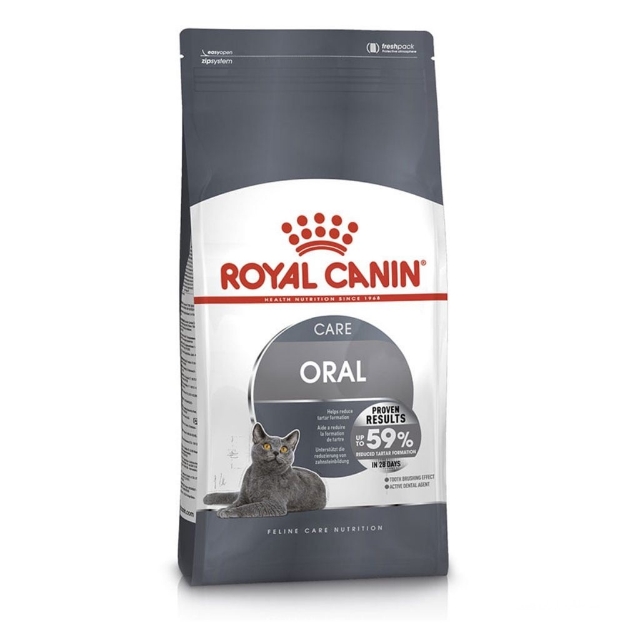 تصویر  غذای خشک Royal Canin مدل Oral Care مخصوص گربه های بالغ برای مراقبت از دهان و دندان - 1.5 كيلوگرم