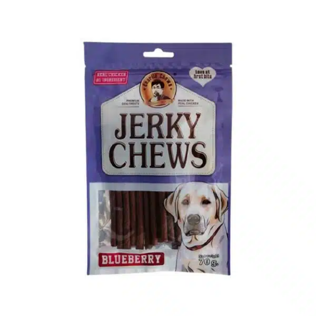 تصویر  تشويقی Jerky Chews مدل Blueberry مخصوص سگ تهيه شده از مرغ با طعم بلوبری - 70 گرم