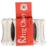 تصویر  تشویقی King Chewy مدل استخوان کلسیمی 8 سانتی - 4 عددی