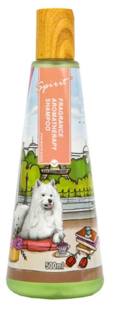 تصویر شامپو روزانه مناسب برای سگ های با موی سفید Spirint  مدل Fragrance Aromatherapy برای تثبیت سفیدی مو - 500 میلی لیتر