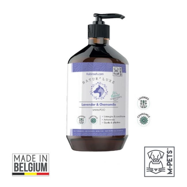 تصویر  شامپو M-Pets مدل گره باز کن و آرامش بخش مخصوص سگ و گربه حاوی عصاره لوندر و بابونه - 500 میلی لیتر