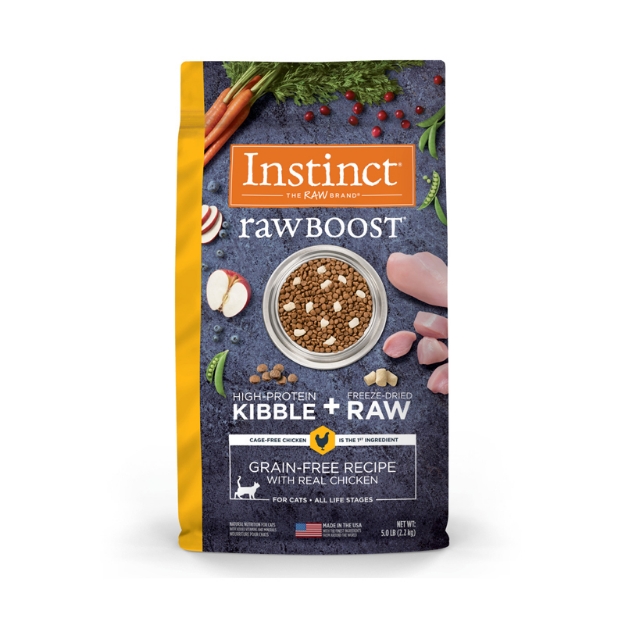تصویر  غذای خشک Instinct مدل Raw Boost مخصوص گربه های تمام سنین تهیه شده از مرغ - 2/2 کیلوگرم