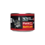 تصویر کنسرو Novelux مخصوص گربه تهیه شده از گوشت گوساله و گوسفند - 200 گرم 