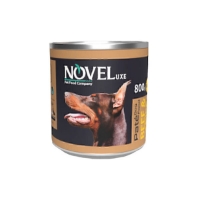 تصویر کنسرو Novelux مخصوص سگ تهیه شده از گوشت گوساله و سیرابی -وزن  800 گرم 