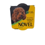 تصویر  کنسرو Novelux مدل نچرال تهیه شده از مرغ و سبزیجات مخصوص سگ وزن - 120 گرم 