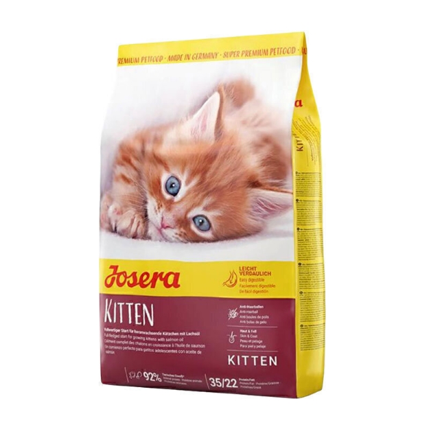 تصویر  غذای خشک Josera مدل Kitten مخصوص بچه گربه برای هضم آسان، آنتی هیربال و تقویت پوست و مو تهیه شده از ماهی - 10 کیلوگرم