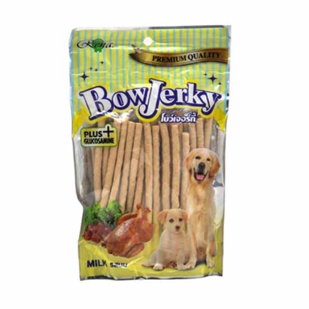 تصویر  غذای تشویقی Rena مدل BowJerky مخصوص سگ با طعم شیر - 250 گرم