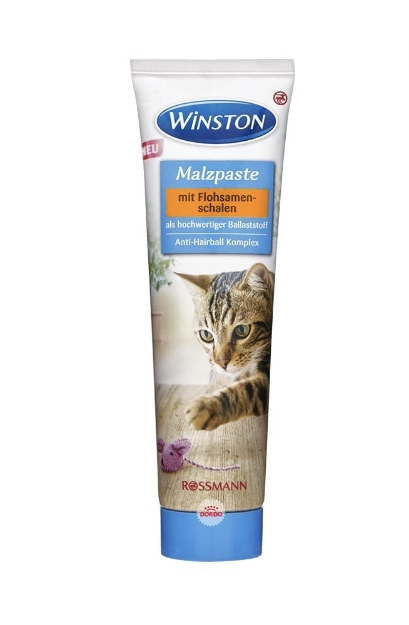تصویر مالت Winston مخصوص گربه با طعم پنیر حاوی بیوتین و تایورین -100 گرم 
