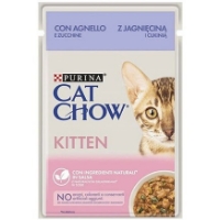 تصویر  پوچ Cat Chow مدل Kitten مخصوص بچه گربه تهیه شده از گوشت بره - 85 گرم