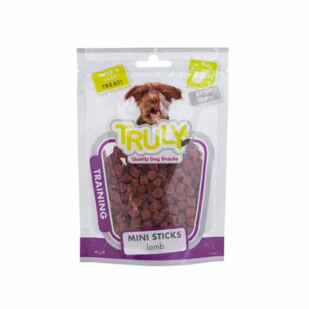تصویر  تشویقی آموزش Truly مدل Lamb Mini Stick تهیه شده از گوشت بره مخصوص سگ - 90 گرم