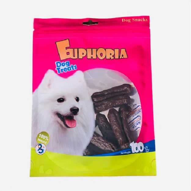 تصویر تشویقی Euphoria مدل سوسیس با گوشت گوساله مخصوص سگ - 100 گرم 