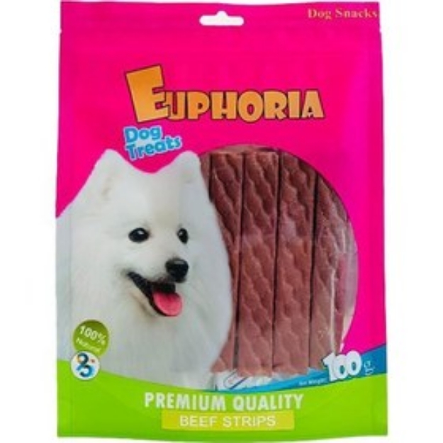 تصویر تشویقی Euphoria مدل مدادی نرم تهیه شده از گوشت گوساله مخصوص سگ - 100 گرم 