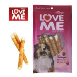 تصویر تشویقی Love me مخصوص سگ مدل پیچ پیچی گوشت - 80 گرم 