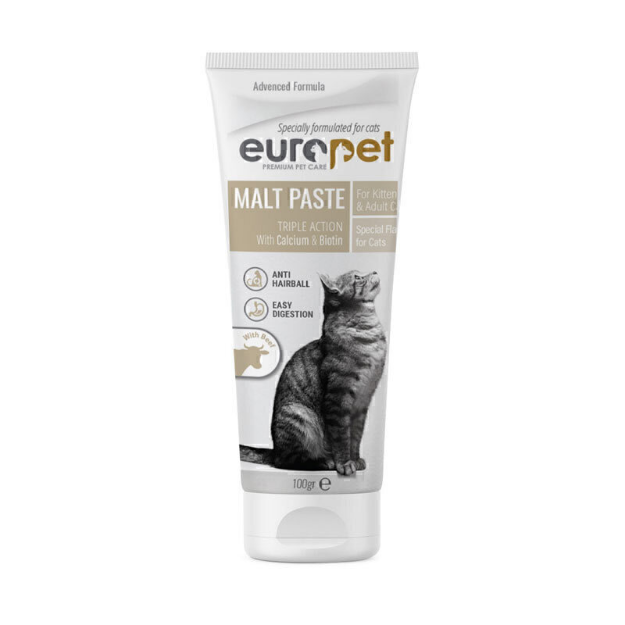 تصویر خمیر مالت europet مخصوص گربه با طعم گوشت گاو 