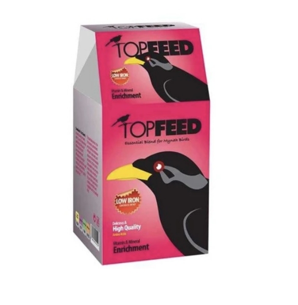 تصویر دان ویژه  Top Feed مخصوص مرغ مینا -وزن  1 کیلوگرم 