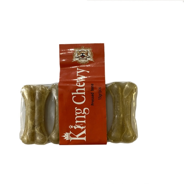 تصویر تشویقی King Chewy مدل استخوان ژلاتینی مخصوص سگ 7.6 سانتی - پک 4 عددی 15 گرم 