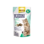 تشویقی بالشتی مغزدار GimCat مدل Nutri Pockets با طعم کت نیپ مخصوص گربه - 60 گرم