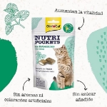 تشویقی بالشتی مغزدار GimCat مدل Nutri Pockets با طعم کت نیپ مخصوص گربه - 60 گرم