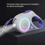 قلاده متری Touch Light همراه با چراغ قوه مخصوص سگ - 5 متری