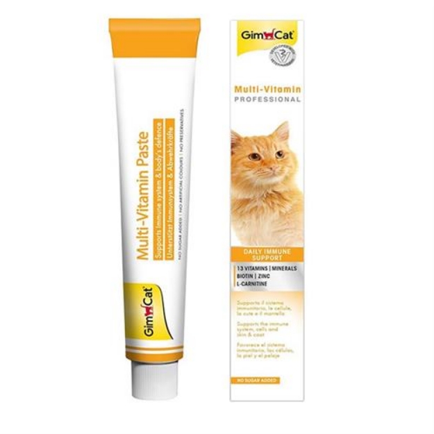 تصویر  خمیر مولتی ویتامین Gimcat مدل Professional مخصوص گربه - 100 گرم