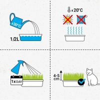 بذر علف GimCat مدل Hydro-Grass مخصوص گربه با یک بار آبیاری - 150 گرم