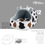 جای خواب Nina Pet مدل لانه بیفو سایز 2 - مدل گاوی