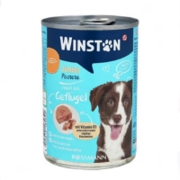 كنسرو Winston مدل Junior - Reich An Geflugel مخصوص توله سگ تهیه شده از گوشت مرغ - 400 گرم