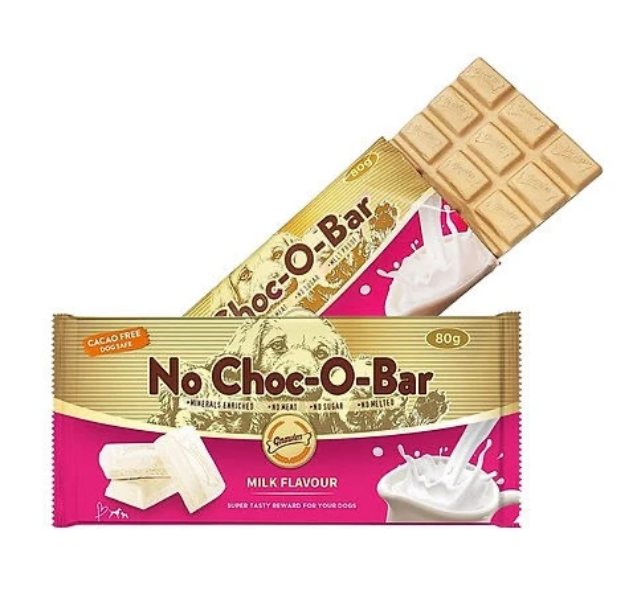 تشويقی شکلات تخته ای Gnawlers مدل No Choc-o-Bar مخصوص سگ با طعم طعم شير - 80 گرم