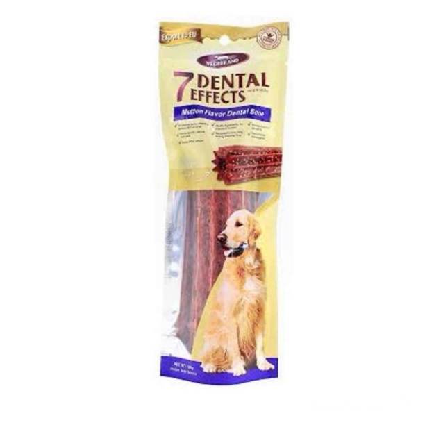 تشویقی دنتال Vegebrand مدل Mutton Flavor Dental Bone مخصوص سگ تهیه شده از مرغ با طعم گوشت گوسفند - 100 گرم