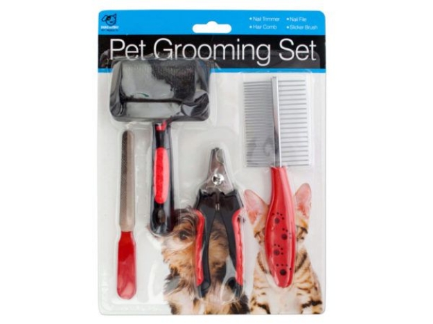 تصویر  ست آرایشی For Pet مخصوص سگ و گربه شامل شانه-برس-ناخن گیر و سوهان ناخن