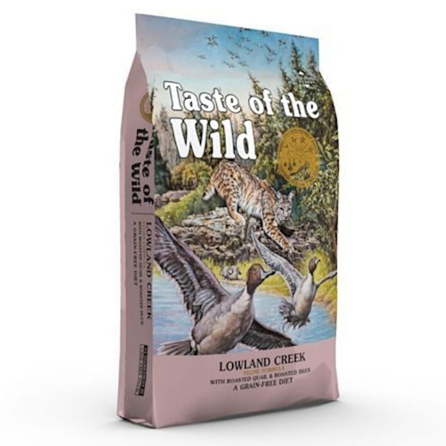 تصویر  غذای خشک Taste of the wild مدل Lowland Creed مخصوص گربه تهیه شده از بلدرچین کبابی و اردک کبابی - 2 کیلوگرم