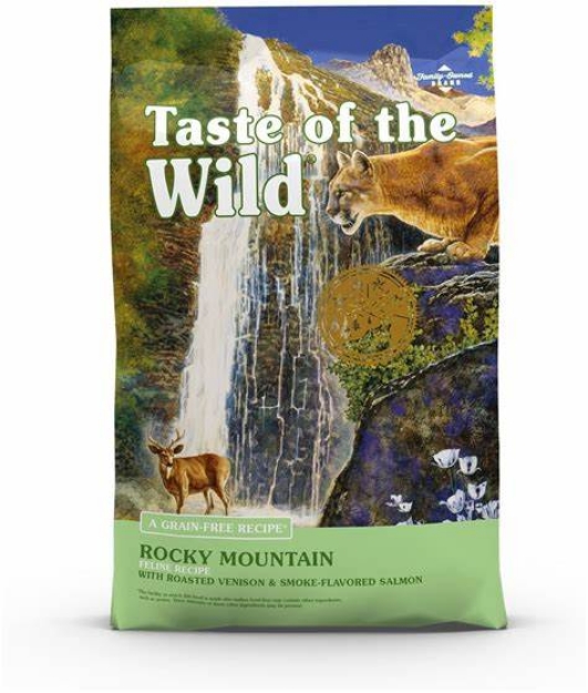 تصویر  غذای خشک Taste of the wild مدل Rocky Mountain مخصوص گربه تهیه شده از گوشت گوزن و ماهی سالمون دودی - 2 کیلوگرم