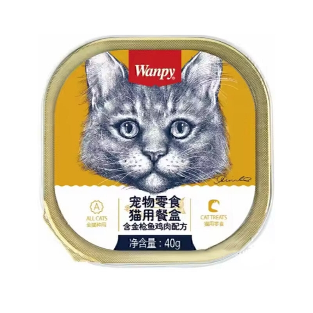 ووم Wanpy مدل Tuna Mousse with Chicken تهيه شده از مرغ و ماهی تن مخصوص گربه - 40 گرم