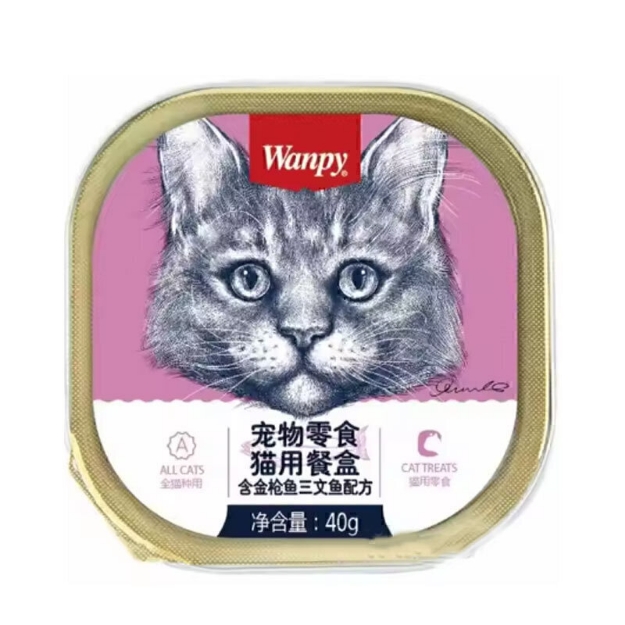 ووم Wanpy مدل Tuna Mousse with Salmon تهيه شده از ماهی سالمون و ماهی تن مخصوص گربه - 40 گرم