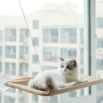 جای خواب پنجره ای Rozpet مدل Window Bed مخصوص سگ و گربه - آبی/بنفش/کرم