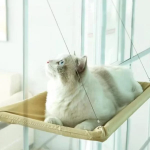 جای خواب پنجره ای Rozpet مدل Window Bed مخصوص سگ و گربه - آبی/بنفش/کرم