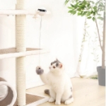 اسباب بازی Roz Pet مدل يويو روباتيک مخصوص گربه - سفید/طوسی