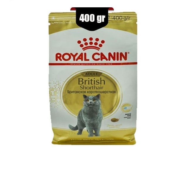 تصویر  غذای خشک Royal Canin مدل British Shorthair مخصوص گربه های بالغ نژاد بریتیش شورت هیر- 400 گرم
