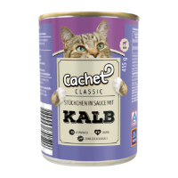 كنسرو Cachet مدل Kalb تهيه شده از گوشت گوساله مخصوص گربه - 415 گرم