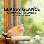 جايگاه پنجره ای Shawn مدل Glassy Glance به همراه اسكرچر مخصوص گربه