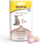 قرص اسنک GimCat مدل Skin & Coat Tabs برای تقويت پوست و مو و جلوگیری از ریزش مخصوص گربه با طعم شیر - 40 گرم