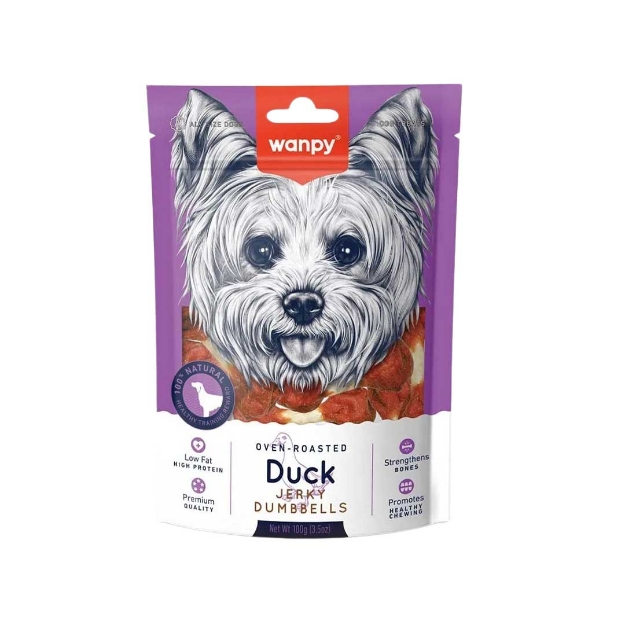 تشويقی Wanpy مدل Duck Jerky Dumbbells مخصوص سگ تهيه شده از گوشت اردک - 100 گرم