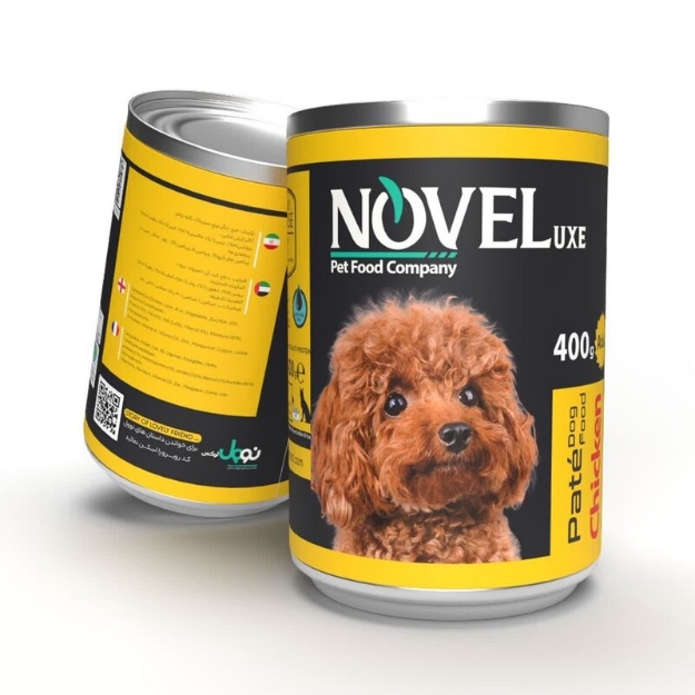 كنسرو Noveluxe مدل Pate تهيه شده از گوشت مرغ مخصوص سگ - 400 گرم