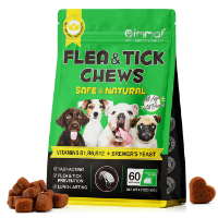 تشويقی ضد کک و کنه Oimmal مدل Flea & Thick Chews با طعم اردک مخصوص سگ - 60 عدد
