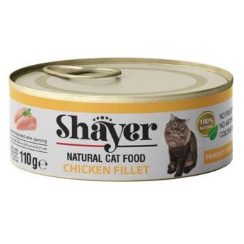 تصویر محصول کنسرو گربه Shayer تهیه شده از گوشت فیله مرغ - 110گرم
