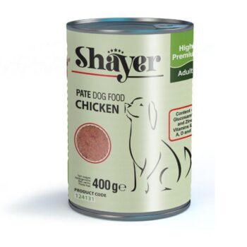 تصویر محصول کنسرو Shayer مخصوص سگ بالغ تهیه شده از گوشت مرغ - 400 گرم