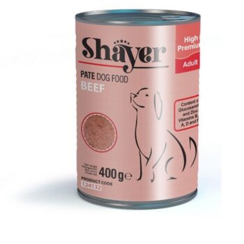 تصویر محصول کنسرو Shayer مخصوص سگ بالغ تهیه شده از گوشت گوساله 400 - گرم