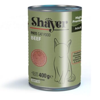 تصویر محصول کنسرو Shayer مخصوص گربه تهیه شده از گوشت گوساله - 400 گرم