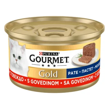 تصویر محصول کنسرو Gourmet Gold مخصوص گربه بالغ مدل پته تهیه شده از گوشت - 85 گرم